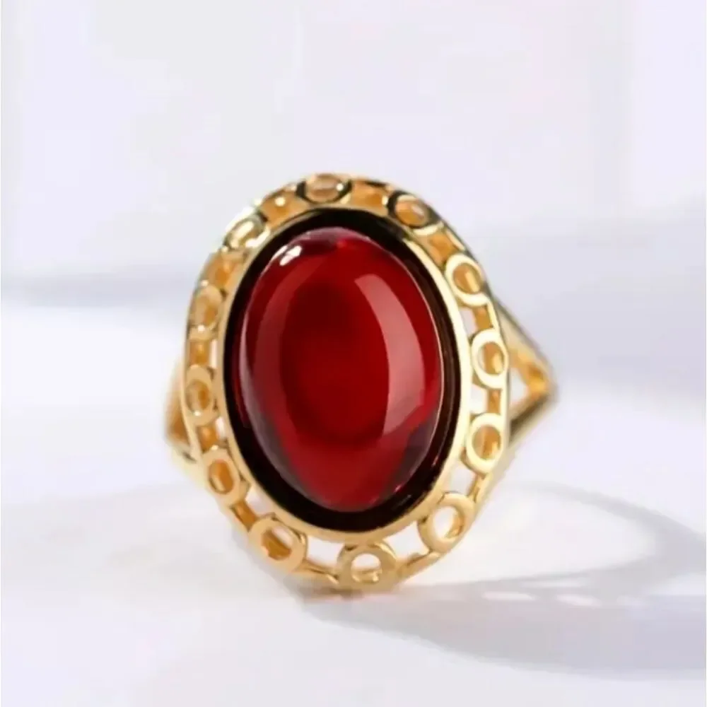 Hollow Oval statement ring For Adults sz 9